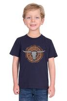 Pure Western Kids Shirts 08 / Navy Pure Western Tee Boys Samuel