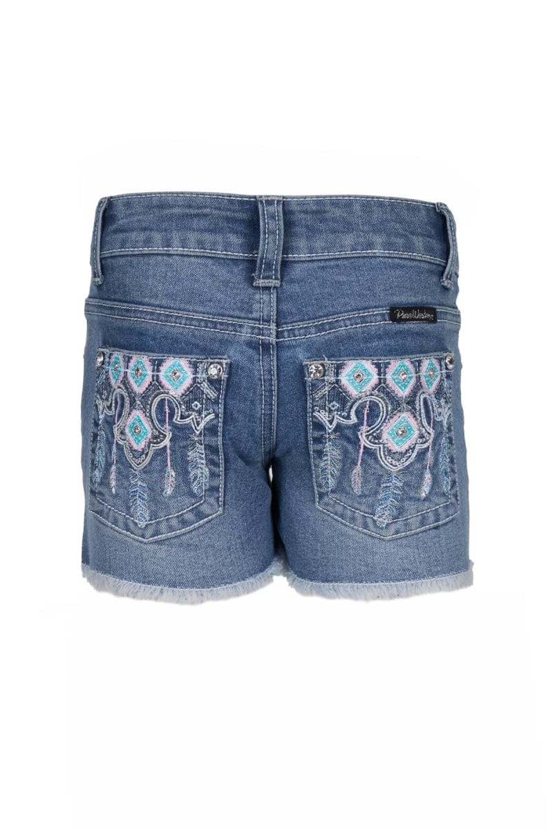 Pure Western Kids Shorts- Skirts - Dresses 02 / Retro Blue Pure Western Shorts Girls Bailey
