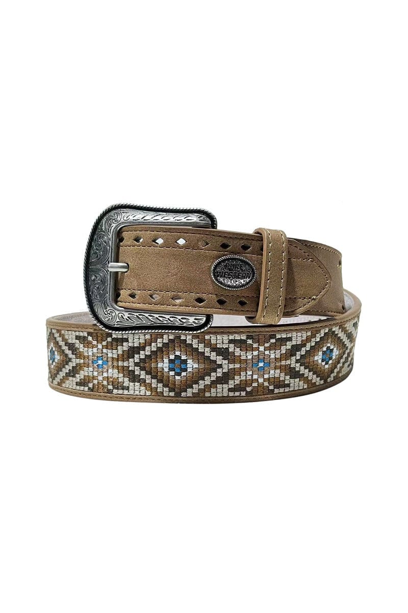 Pure Western Mens Belts S / Light Tan Pure Western Belt Mens Levine (P3S1963BLT)