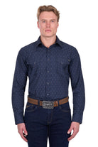 Pure Western Mens Shirts S / Navy/Multi Pure Western Shirt Mens Marc