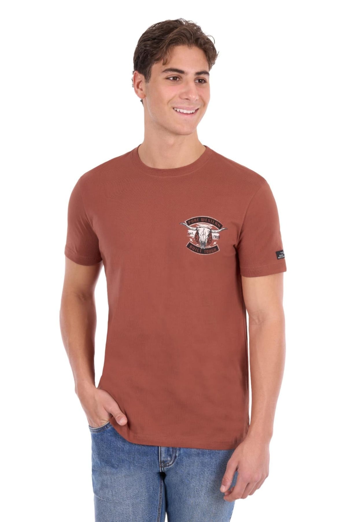 Pure Western Mens Shirts S / Rust Pure Western Tee Mens Joey