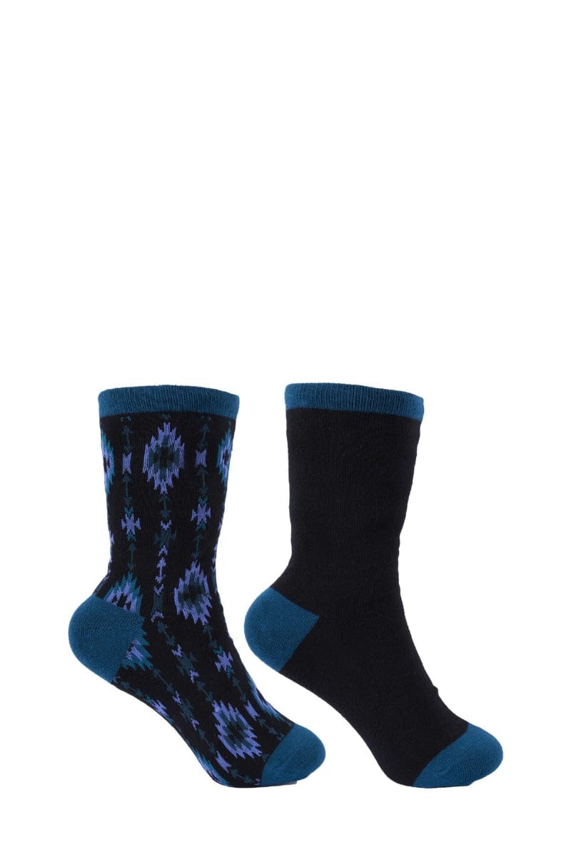 Pure Western Socks 08-11 / Black/Tan Pure Western Socks Adult Crew