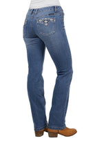 Pure Western Womens Jeans 06x34 / Retro Blue Pure Western Womens Gia High Rise Boot Cut Jeans