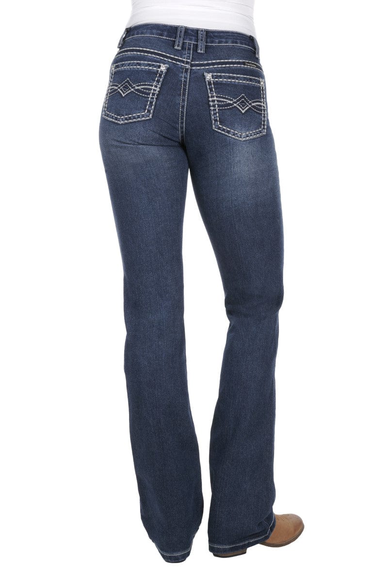 Pure Western Womens Jeans 06x36 / Midnight Pure Western Jeans Womens Dakota Relaxed Rider