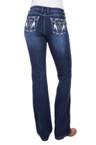 Pure Western Womens Jeans 10x36 Pure Western Jeans Womens Bettina Relaxed Rider Old Indigo (PCP2210654)