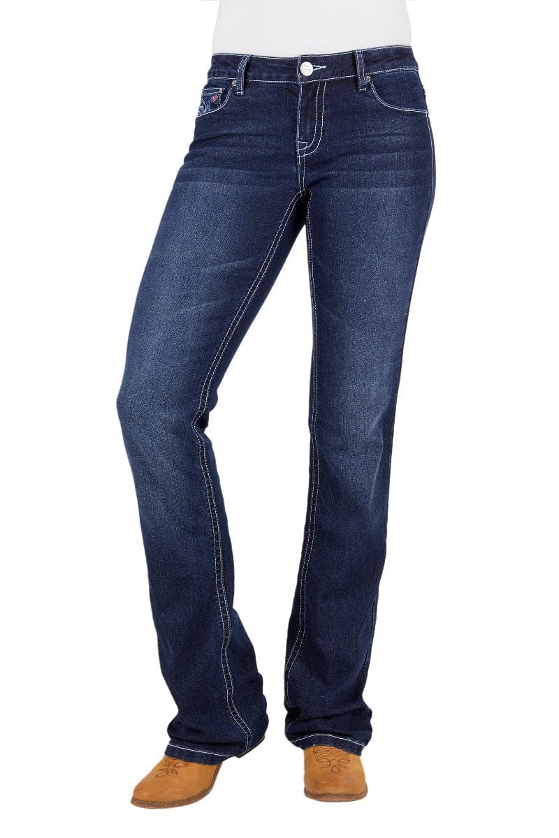 Pure Western Womens Jeans Pure Western Jeans Womens Carole Relaxed Rider Bootcut (PCP2210610)