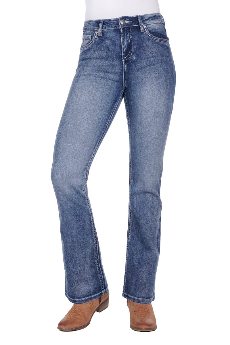 Pure Western Womens Jeans Pure Western Womens Jemma Hi-Waisted Bootcut Jeans 32 Leg (PCP2213575)