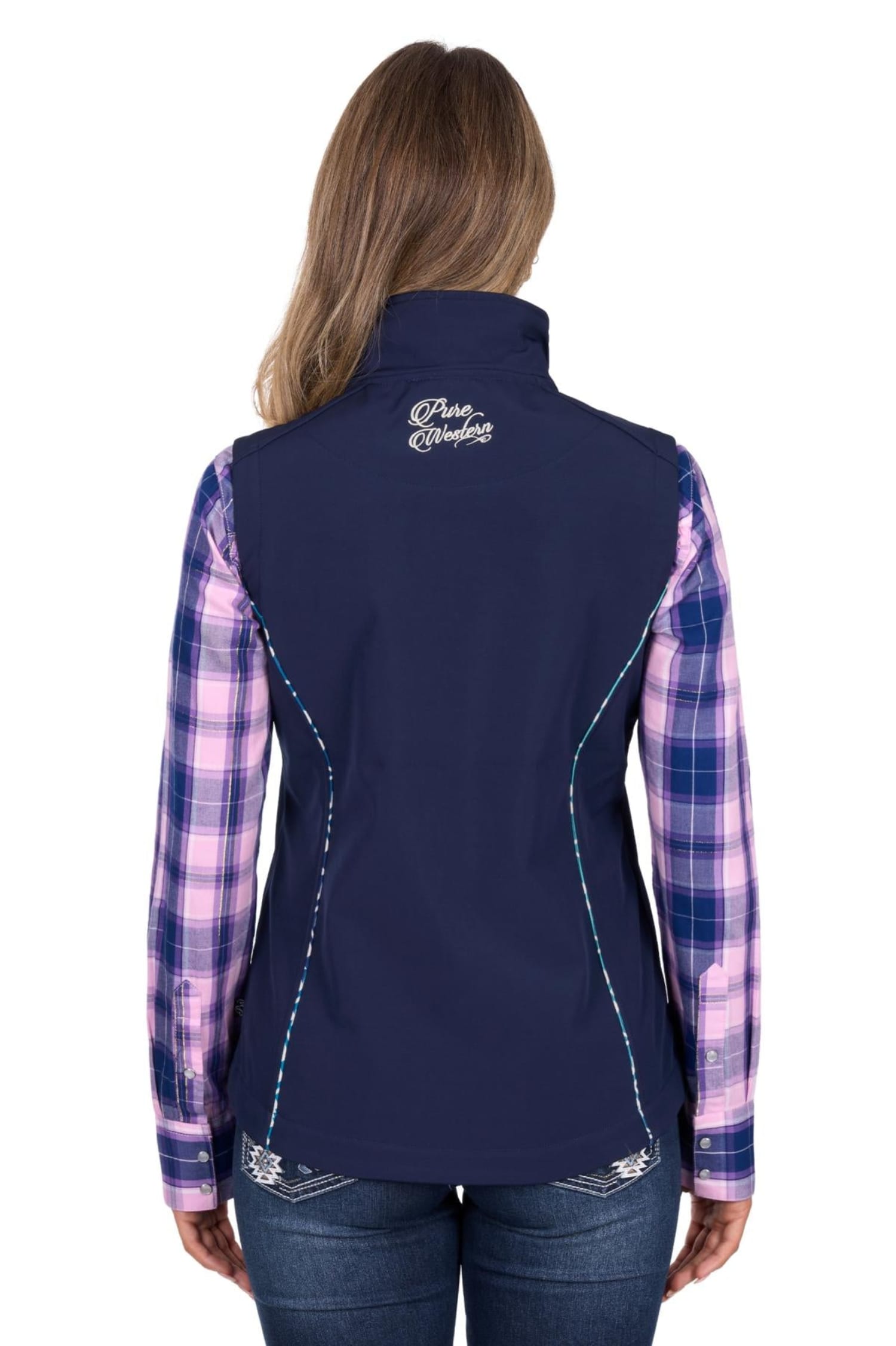 Pure Western Womens Jumpers- Jackets - Vests Pure Western Vest Womens Corine Softshell