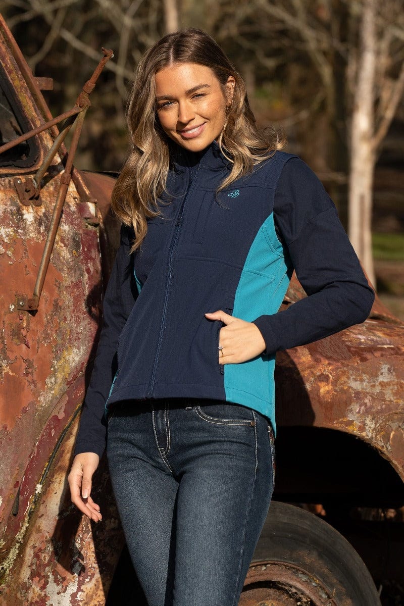 Pure Western Womens Jumpers, Jackets & Vests Pure Western Vest Womens Tracy Soft Shell