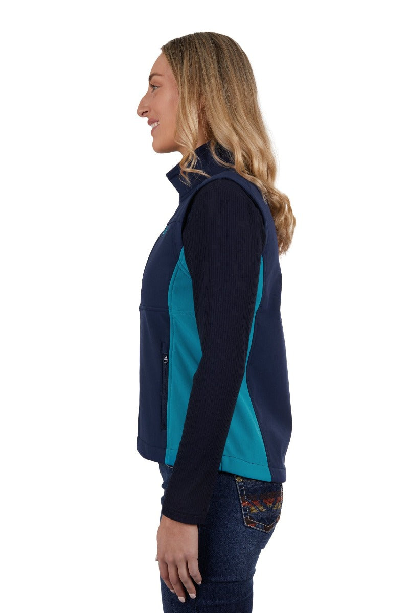 Pure Western Womens Jumpers, Jackets & Vests Pure Western Vest Womens Tracy Soft Shell