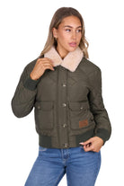 Pure Western Womens Jumpers- Jackets - Vests XS / Green Pure Western Jacket Womens Emelia