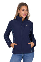 Pure Western Womens Jumpers- Jackets - Vests XS / Navy Pure Western Jacket Womens Corine Softshell