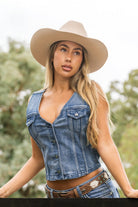 Pure Western Womens Shirts 08 / Chambray Pure Western Vest Womens Natasha
