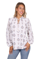Pure Western Womens Shirts 08 / Ivory Pure Western Blouse Womens Keeley