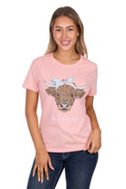 Pure Western Womens Shirts 08 / Peach Pure Western Tee Womens Estelle