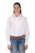 Pure Western Womens Shirts 08 / White Pure Western Shirt Womens Sarai (P3S2575789)