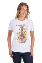 Pure Western Womens Shirts 08 / White Pure Western Tee Womens Amber