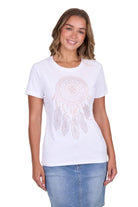 Pure Western Womens Shirts 08 / White Pure Western Tee Womens Regina