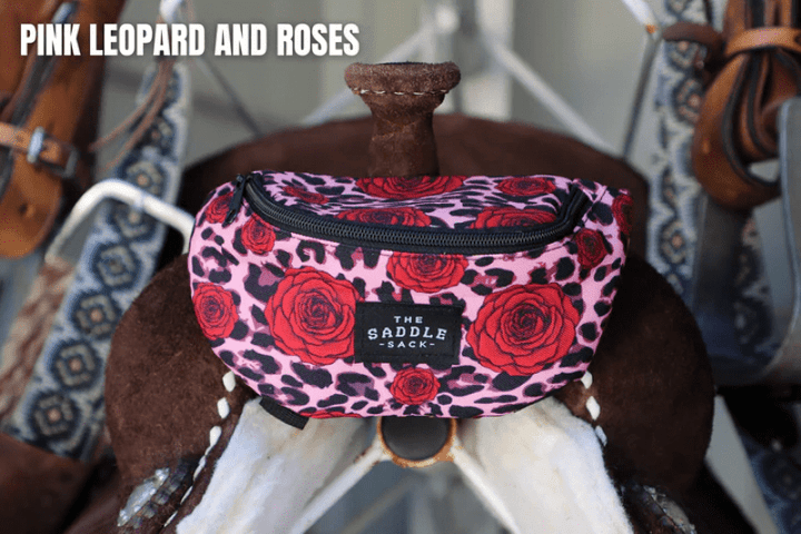 Ranch Dressn Saddle Accessories Leopard/Roses Saddle Sack Original