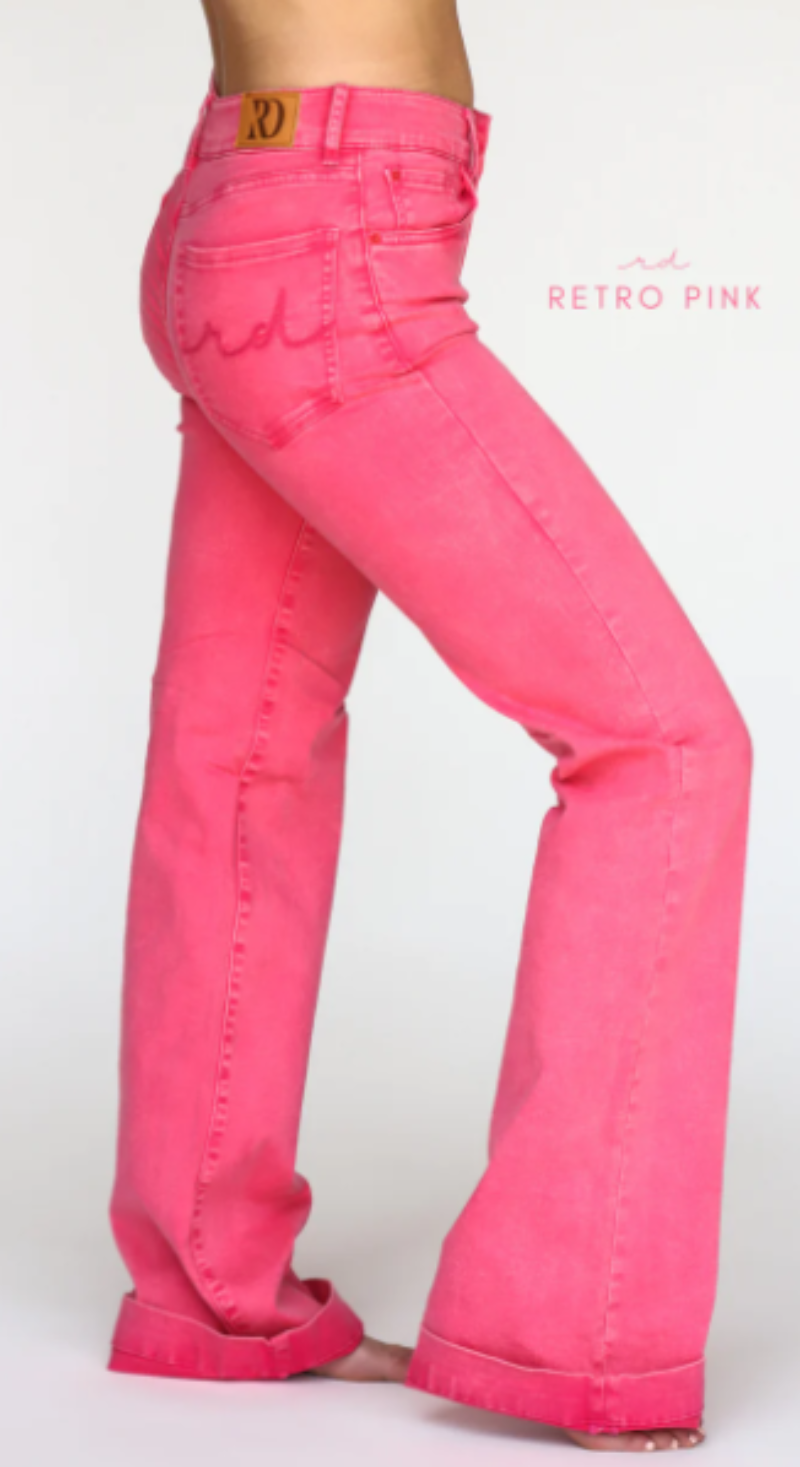 Ranch Dressn Womens Jeans Womens Retro Pink Signature Trouser Denim 36L