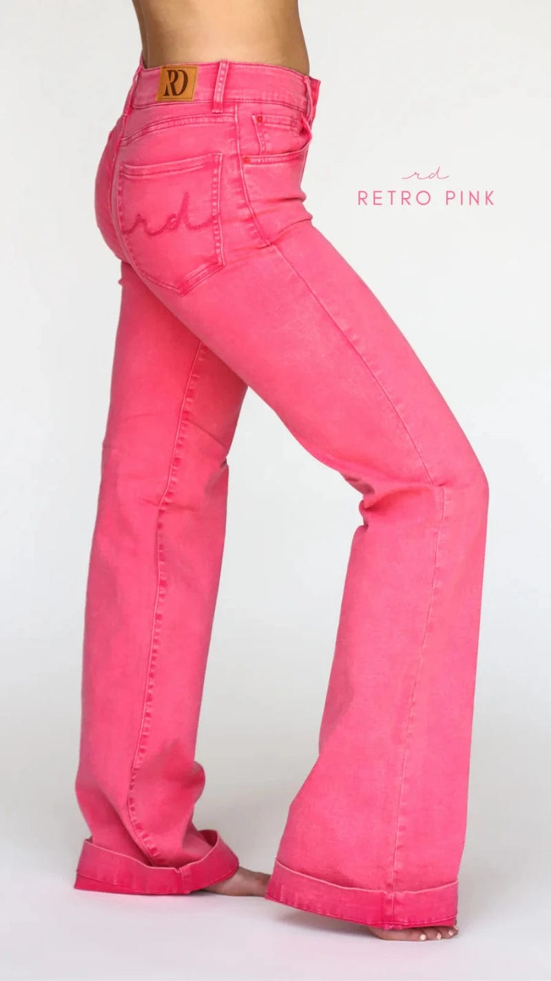 Ranch Dressn Womens Jeans Womens Retro Pink Signature Trouser Denim 36L