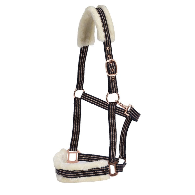 Rancher Halters Full / Navy/Gold Rancher Halter Fleece Padded