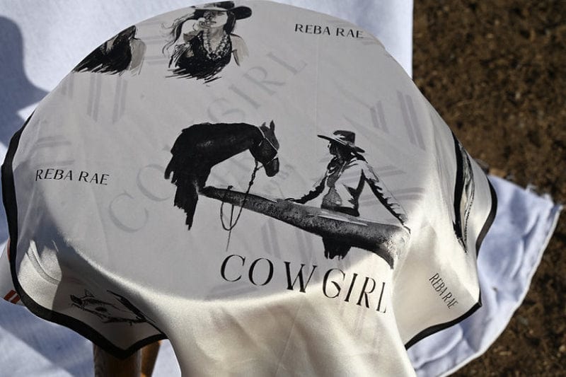 Reba Bandanas - Scarves Black/Cream Cowgirl Reba Collection Neckties Silk