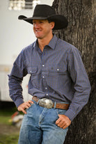 Reba Mens Shirts M / Blue/Tan Reba Collection Shirt Mens Lads Check