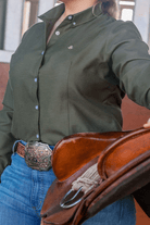 Reba Womens Shirts 06 / Olive Reba Collection Shirt Womens Oxford Gal Classic Fit