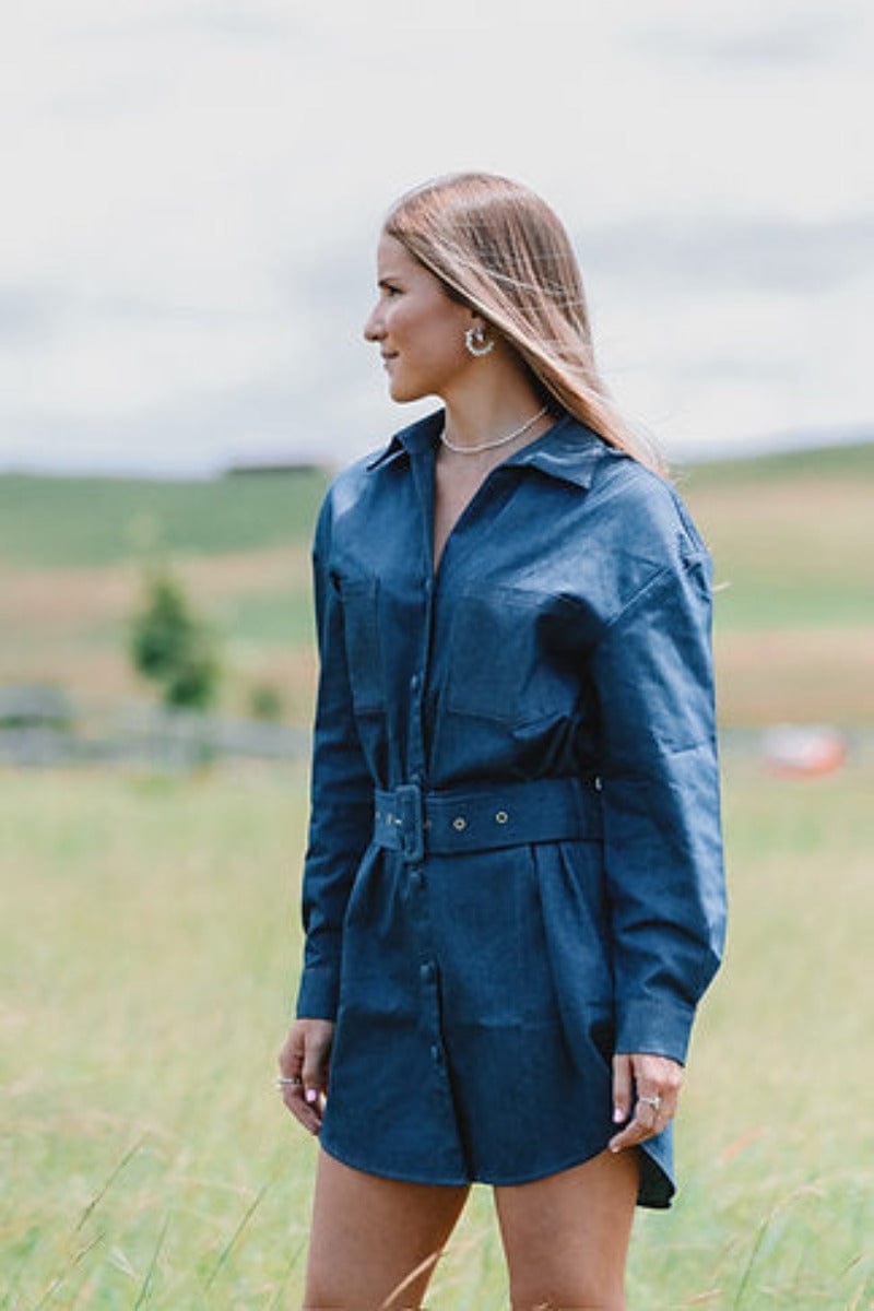 Reba Collection Dress Womens Denim - Main Image