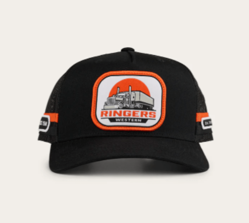 Ringers Western Caps Black Ringers Western Cap Trucker Big Rig