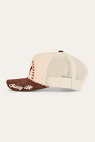 Ringers Western Caps Off White/Chocolate Ringers Western Cap Lets Horse Around Trucker