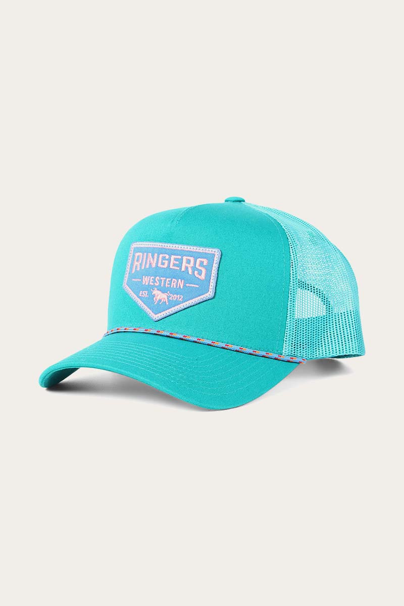 Ringers Western Caps Teal Ringers Western Garage Trucker Cap