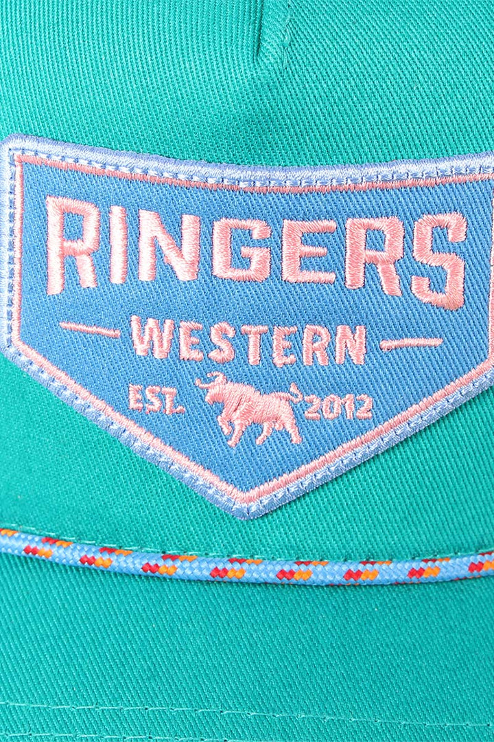 Ringers Western Caps Teal Ringers Western Garage Trucker Cap