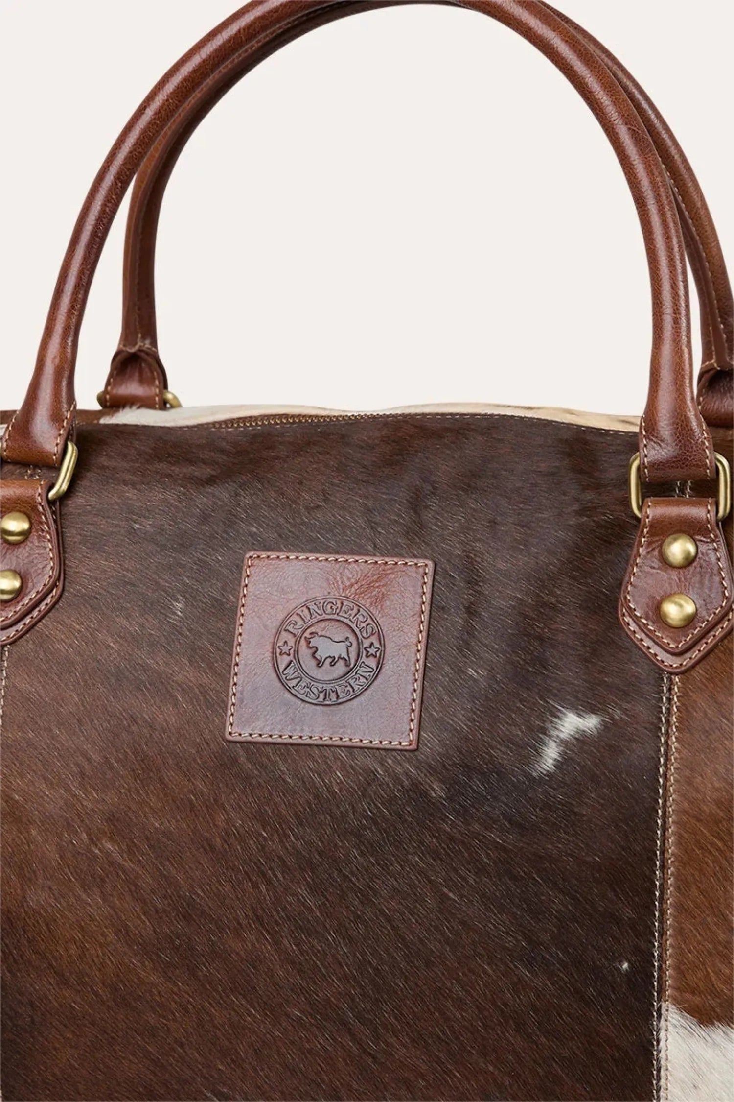 Ringers Western Gear Bags - Luggage Off White/Brown Ringers Western Duffle Bag Toro Fur
