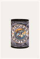 Ringers Western Gifts - Homewares Black Camo Ringers Western Stubby Cooler Buckin Barra