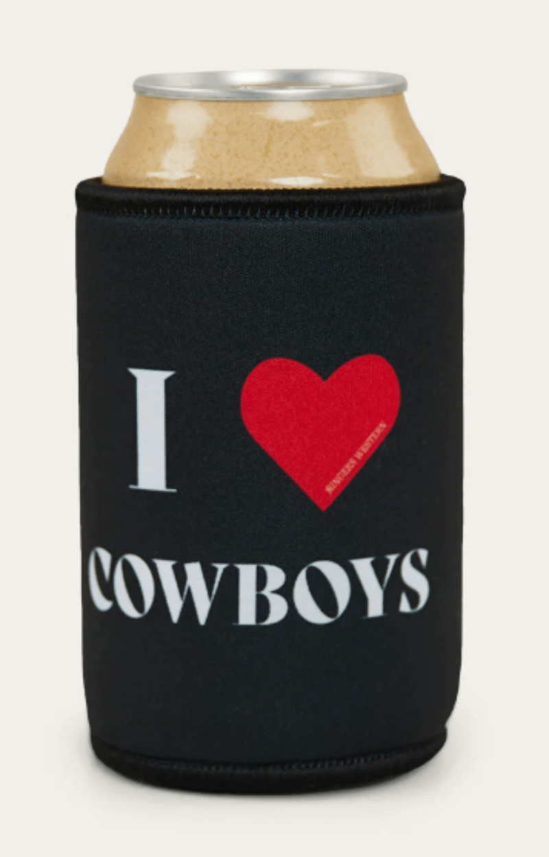 Ringers Western Gifts & Homewares Black Ringers Western Stubby Cooler I Heart Cowboys