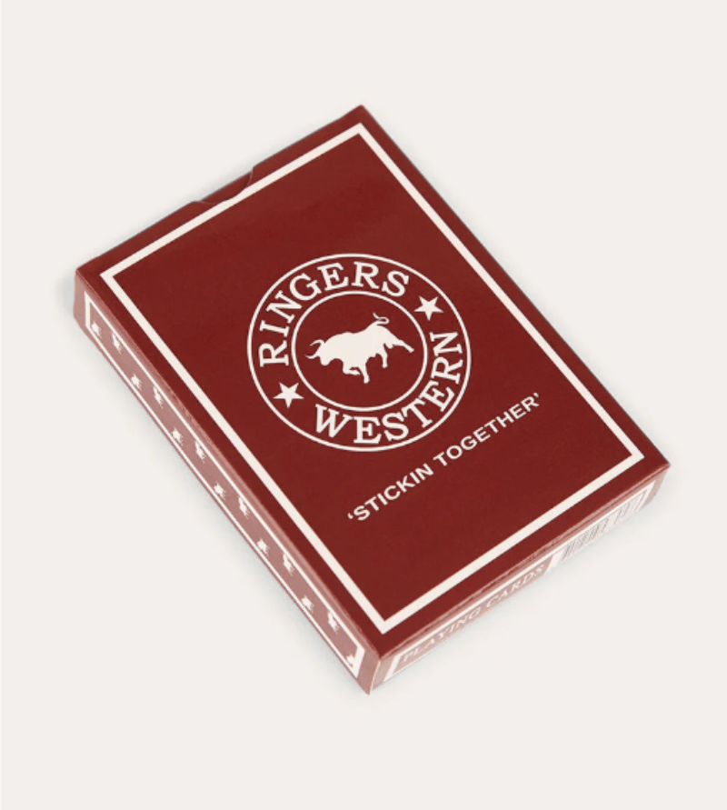 Ringers Western Gifts - Homewares Burgundy Ringers Western Playing Cards Saloon