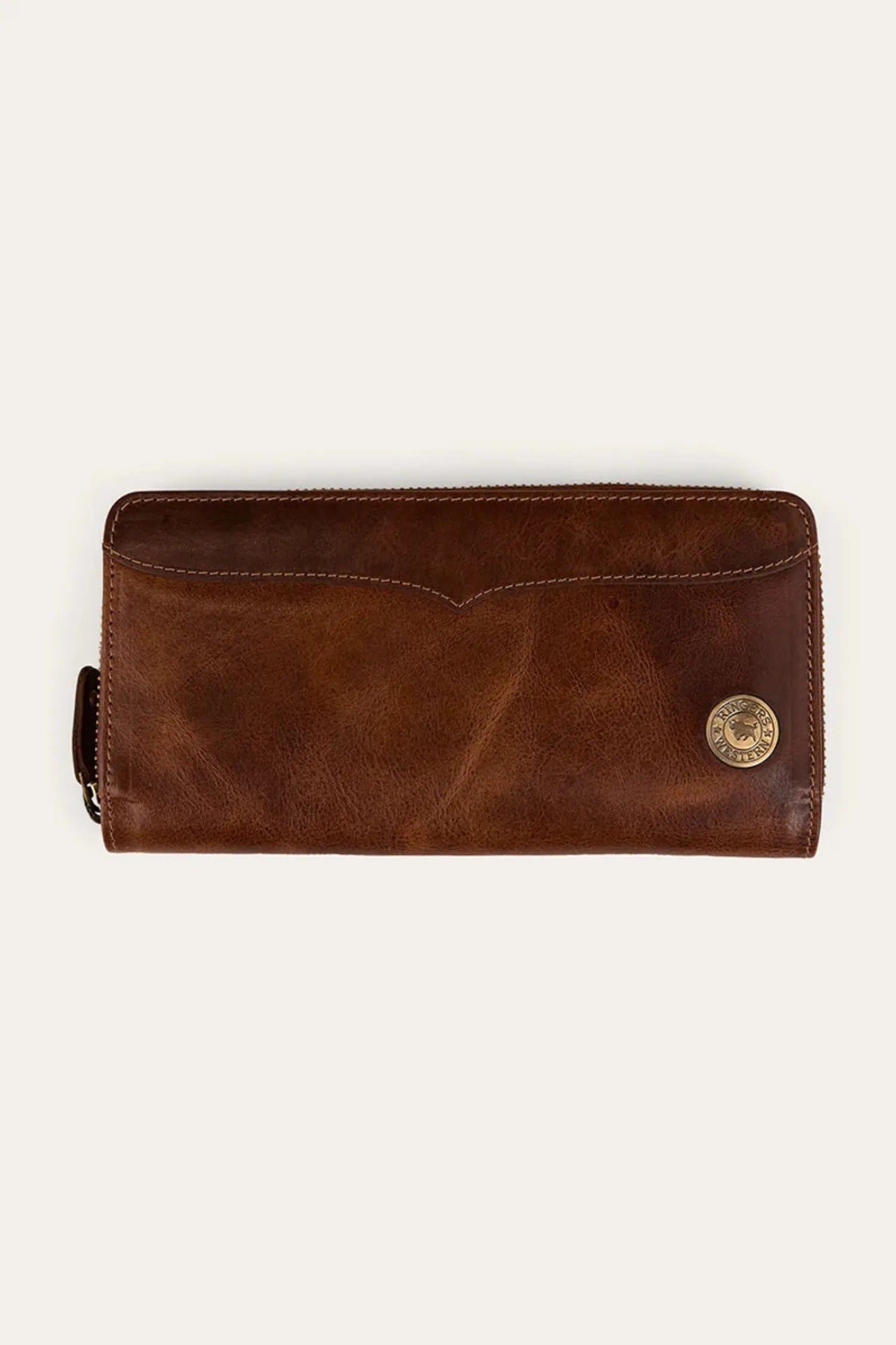 Ringers Western Handbags - Wallets Cognac Ringers Western Purse Toro Dama Zip