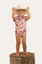 Ringers Western Kids Shirts 00 / Dusty Pink Ringers Western Romper Mini Cowgirl Workshirt