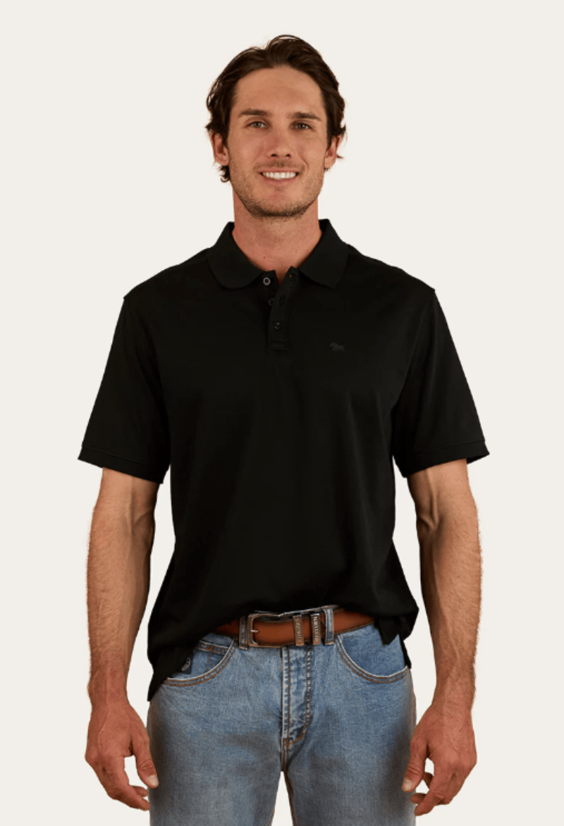 Ringers Western Mens Shirts M / Black Ringers Western Polo Mens Tech