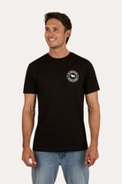 Ringers Western Mens Shirts M / Black/White Ringers Western Tee Mens GEC Signature Bull Classic