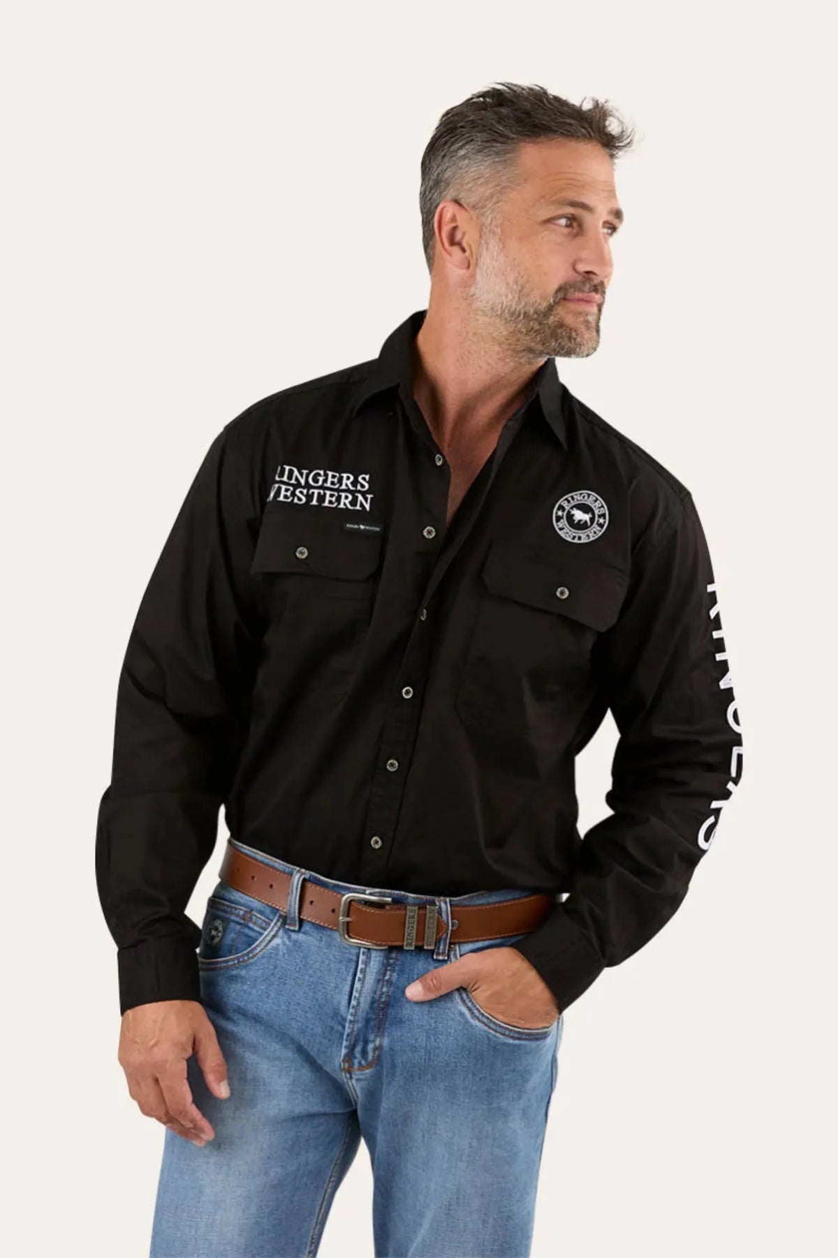 Ringers Western Mens Shirts Ringers Western Shirt Mens Hawkeye Full Button