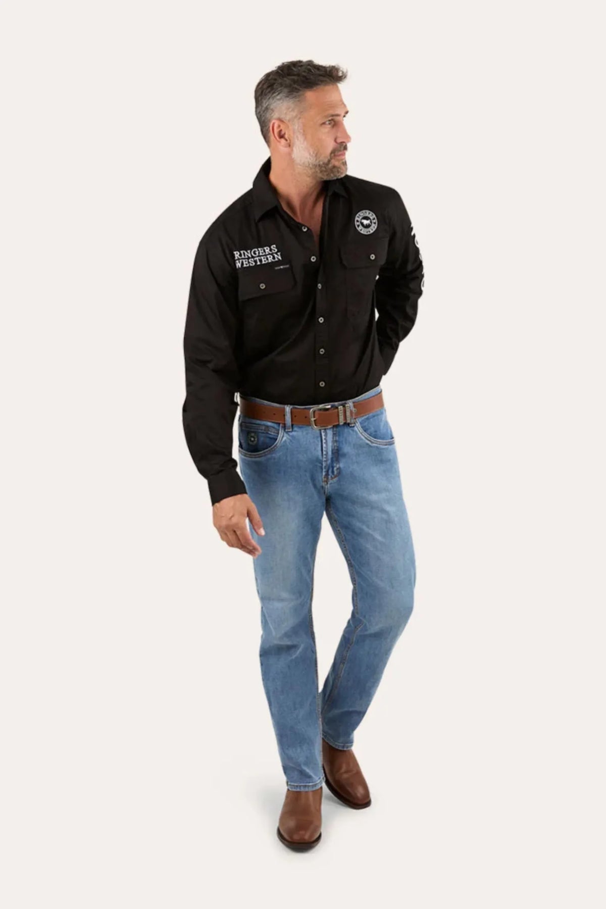 Ringers Western Mens Shirts Ringers Western Shirt Mens Hawkeye Full Button