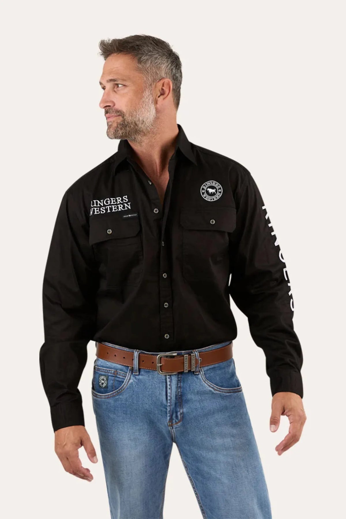 Ringers Western Mens Shirts Ringers Western Shirt Mens Hawkeye Full Button