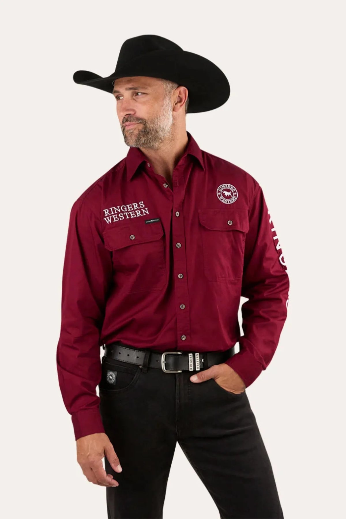 Ringers Western Mens Shirts Ringers Western Shirt Mens Hawkeye Full Button