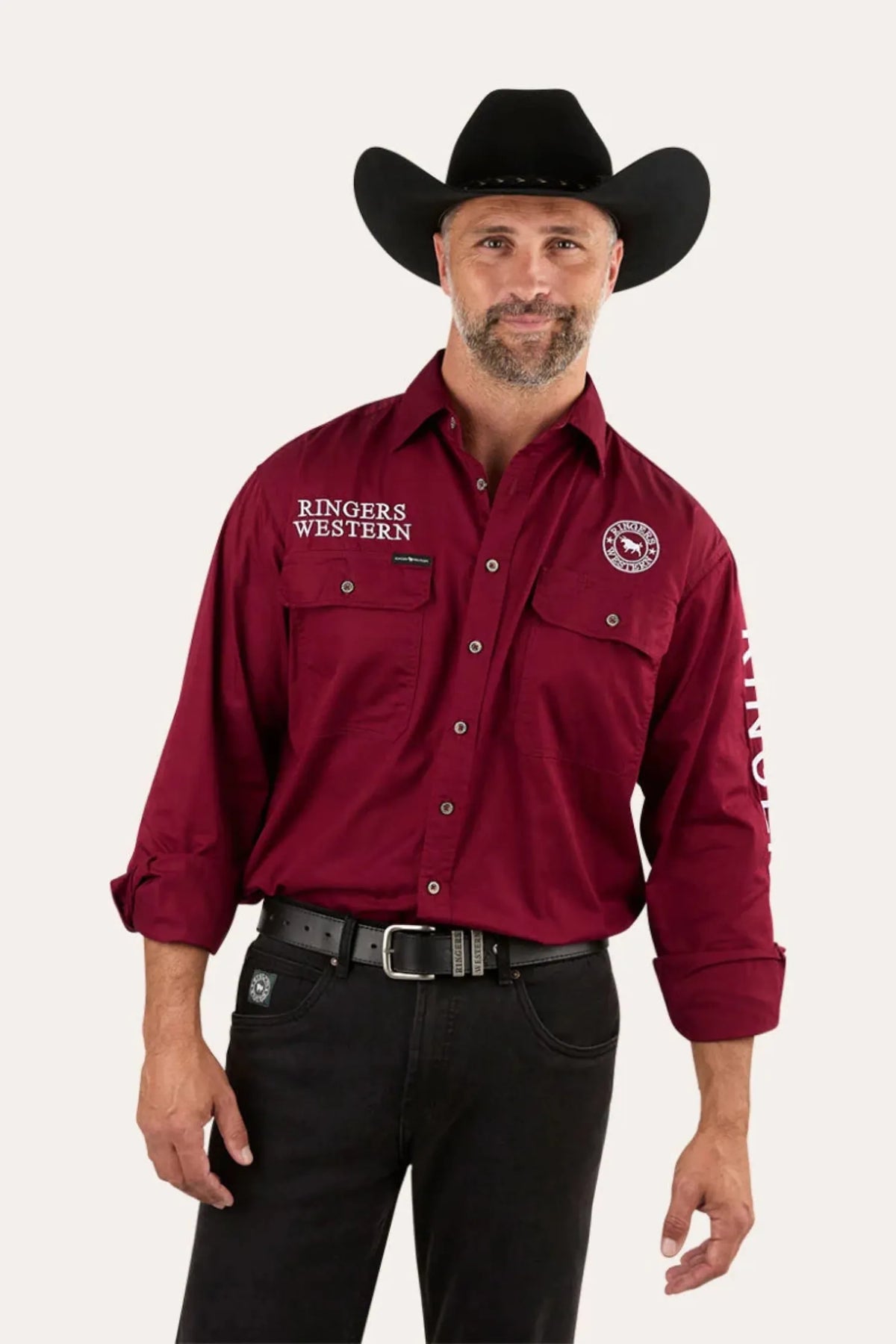 Ringers Western Mens Shirts Ringers Western Shirt Mens Hawkeye Full Button