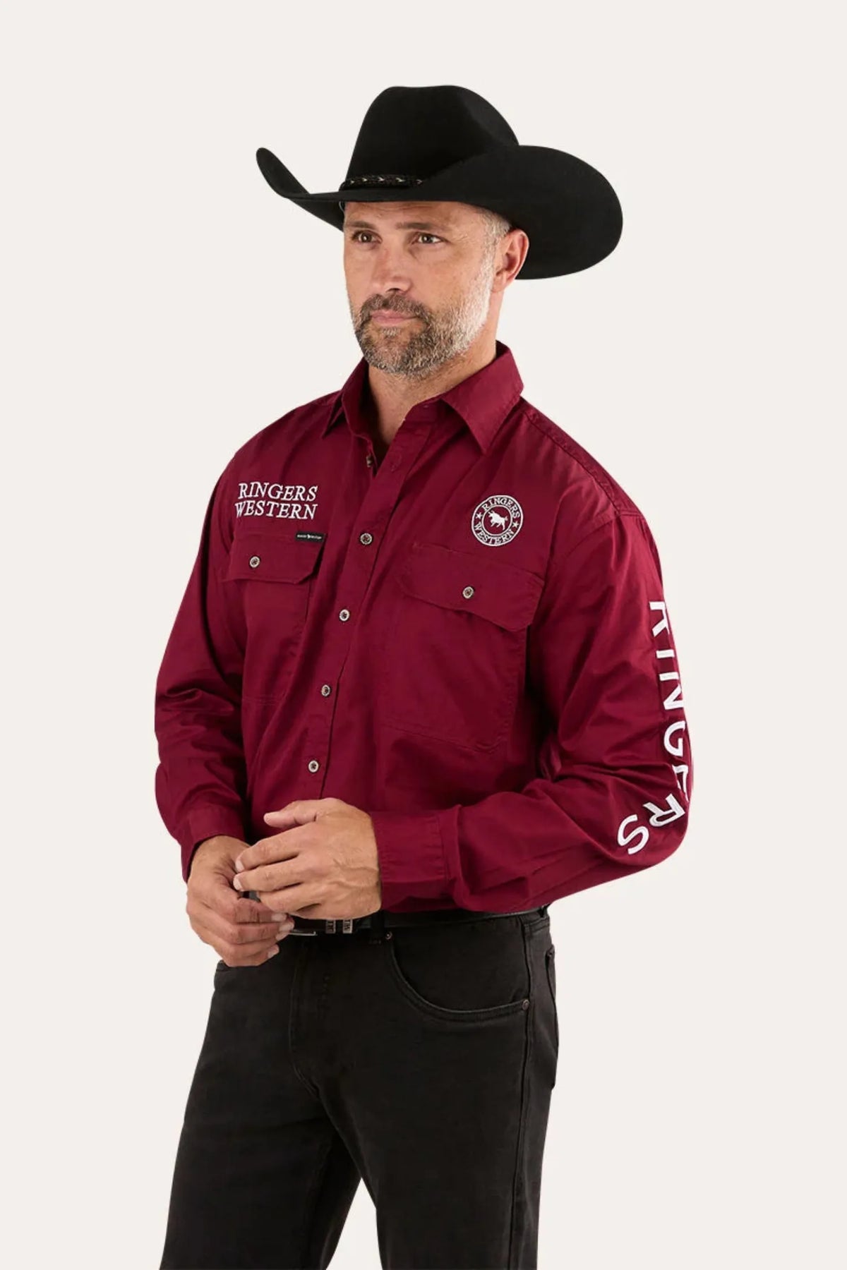 Ringers Western Mens Shirts Ringers Western Shirt Mens Hawkeye Full Button