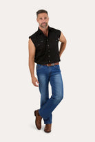 Ringers Western Mens Shirts Ringers Western Shirt Mens Rob Roy Sleeveless Full Button