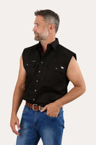 Ringers Western Mens Shirts Ringers Western Shirt Mens Rob Roy Sleeveless Full Button